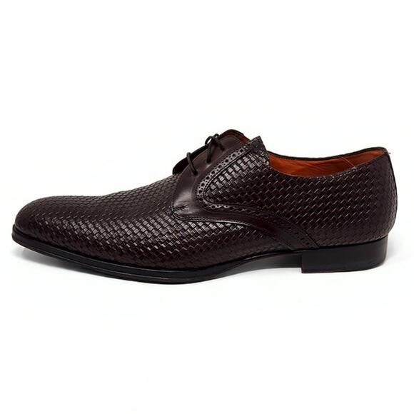 Mezlan 13M Classic Woven Leather Derby Oxford Dress Shoes Brown 18670 Mens main image 6